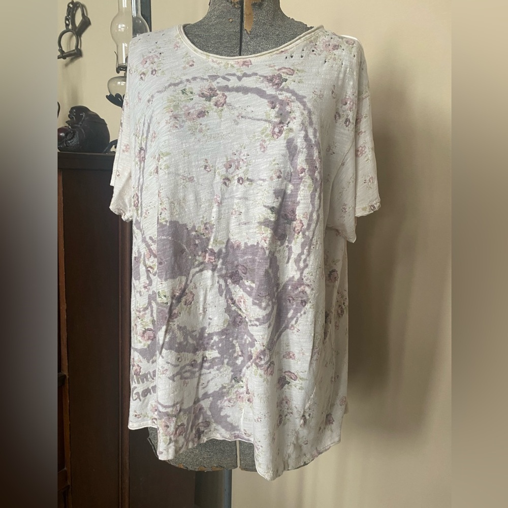 Magnolia Pearl NWT " MAHAMA GANDHI" Floral Texas BoHo Tee T-Shirt